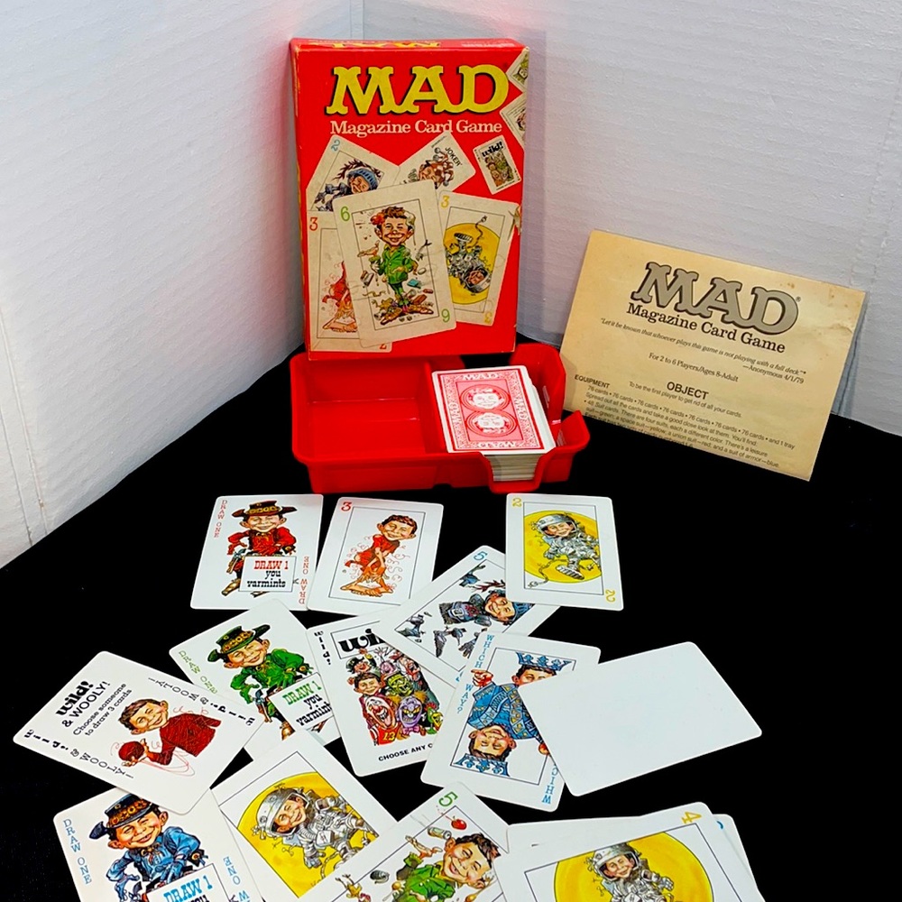 Vintage 1980 Mad Magazine Card Game Parker Brothers Complete, EUC